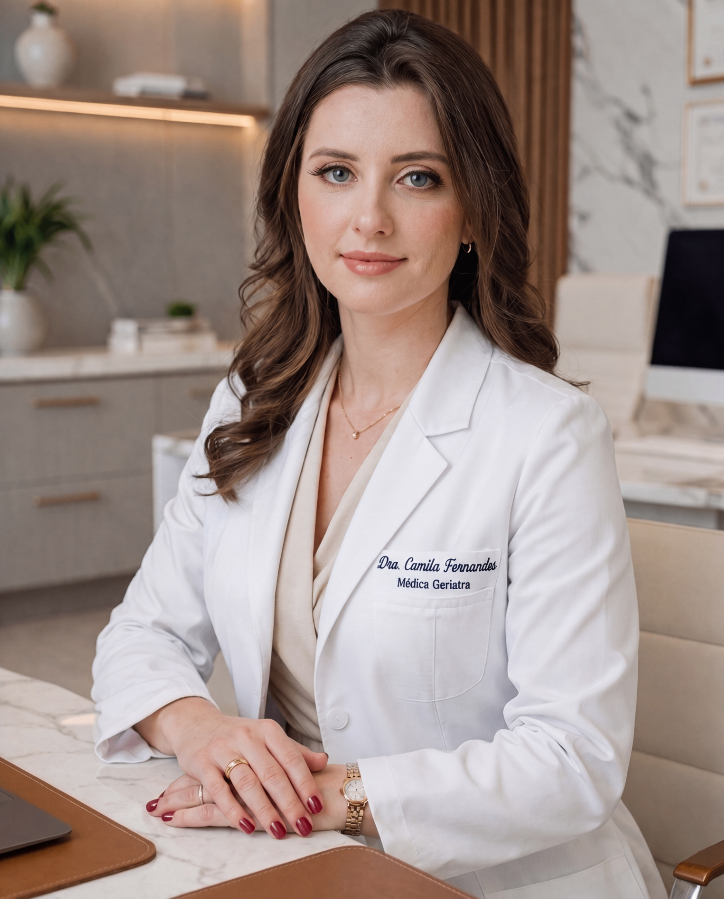 Dra. Camila Fernandes, médica geriatra titulada pela SBGG, em Viçosa/MG