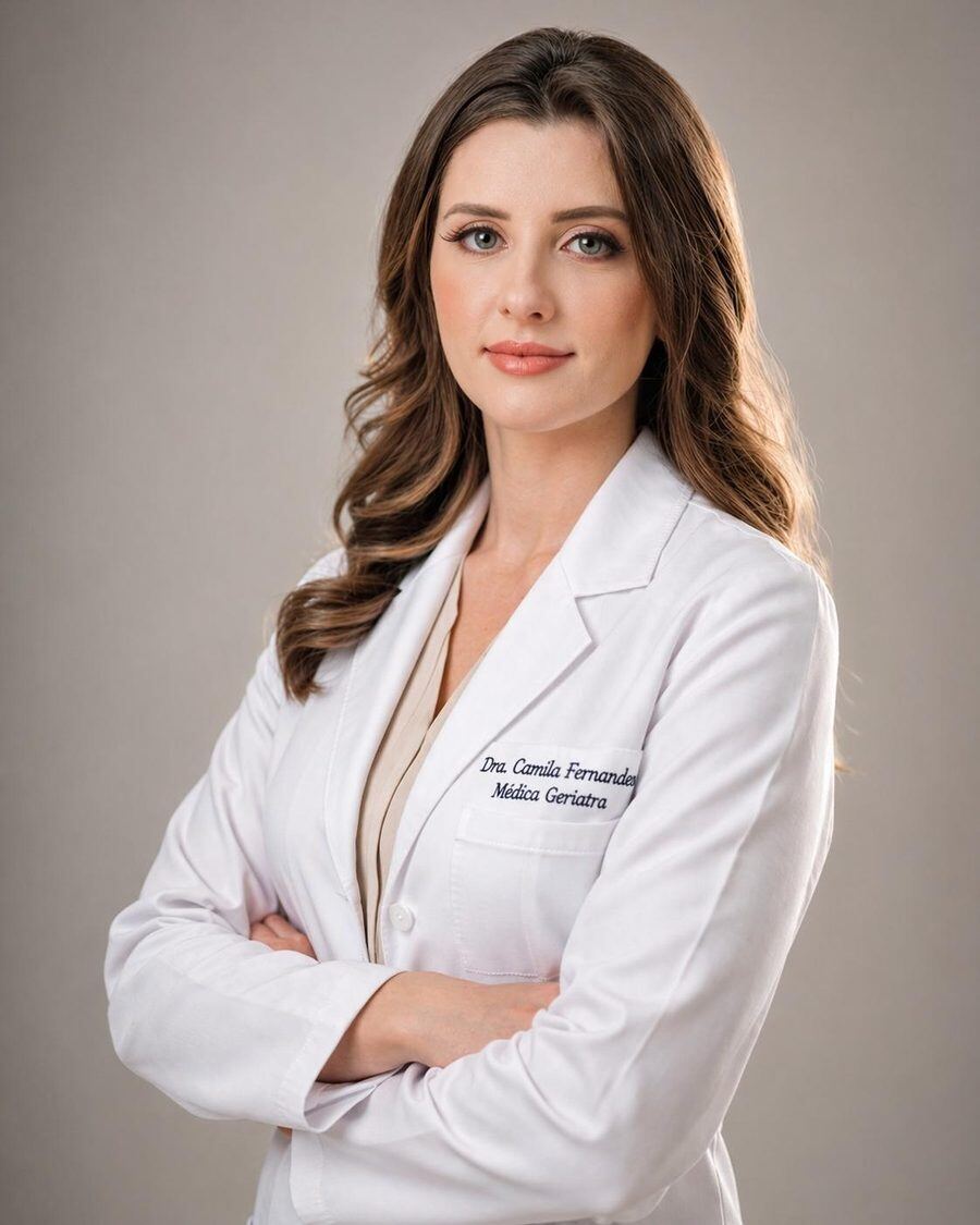 Dra. Camila Fernandes, médica geriatra titulada pela SBGG, em Viçosa/MG